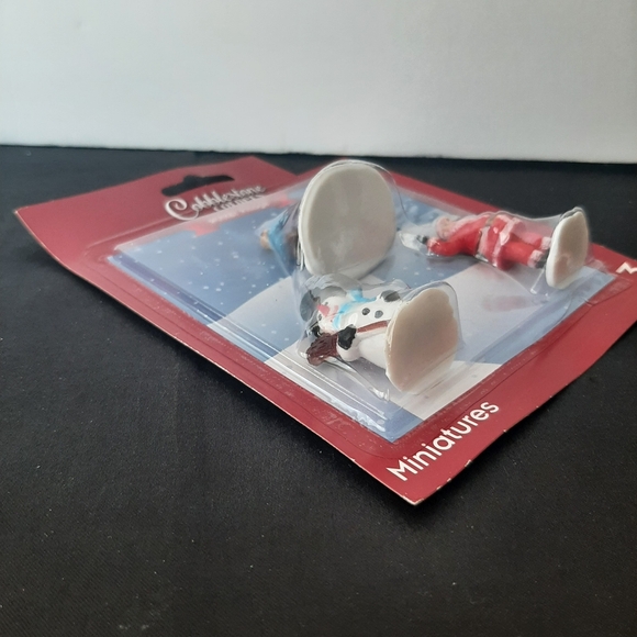 Cobblestone Corners Christmas Winter Village Miniature Figure Set 3-pc Snowman - Picture 3 of 9